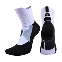 Chaussettes de sport à compression tricotées haute performance pour hommes adultes, idéales pour le basketball, respirantes, écologiques et à séchage rapide