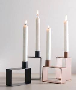 <b>VANILLA</b> <b>BEAN</b> - Modern Candle Holder Metal Modern Candle Holder Set Candles Holders Pink Green Black - Product Image 2