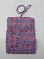 Pochette à bijoux matelassée en coton imprimé main en gros avec fermeture à glissière et sacs à bijoux repliables pour femmes accessoires