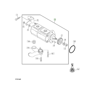 อะไหล่สำหรับรถแทรกเตอร์จอห์นเดียร์ ปั๊มไฮดรอลิกอีตัน หมายเลขอะไหล่ RE223233 - Product Image 2