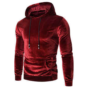 Pulls à capuche en velours 100% personnalisables OEM coupe ajustée avec broderie en chenille et doublure en polaire Style unique de coussinets de selle - Product Image 2