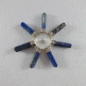 Toptan Lapis Lazuli ve kristal kuvars kombinasyonu enerji jeneratörü