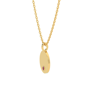 Collier en argent Sterling gravé personnalisé, forme ronde, disque en or, bijou plaqué or, 1 pièce - Product Image 2