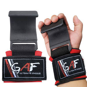 GAF Gym Heavy Duty Weight Lifting Hooks Power Lifting Hooks Fitness Wrist <b>Holder</b> <b>Rod</b> Gym Heavy Duty Hook - Product Image 1