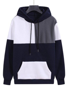 Custom Mens Split Color <b>Block</b> Pullover Plain Men's <b>Block</b> <b>Colour</b> Hoodie <b>Colour</b> Blocking Hoodies - Product Image 2