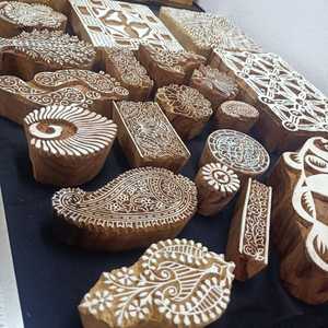 บล็อกการพิมพ์สิ่งทอไม้แบบกำหนดเองสำหรับศิลปินสิ่งทอและสื่อผสมที่มีอยู่ในรูปแบบและขนาดต่างๆ - Product Image 2