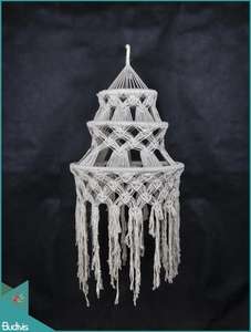 Lustre en macramé produit à la main, lanterne, luminaire décoratif pour mariage Boho, abat-jour, Art fait à la main, qualité et meilleur prix, BOHO002 - Product Image 4