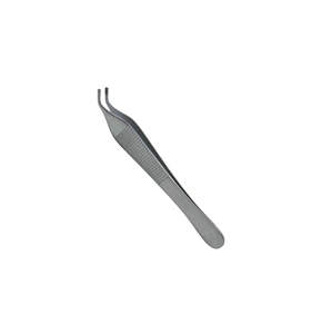 Instrumentos quirúrgicos médicos Adson, fórceps de tejido delicado curvo marrón, fórceps de Cirugía de acero inoxidable CE ISO - Product Image 1