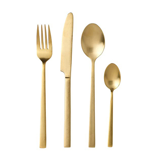 Juego de Cubiertos de Latón chapado en oro de fabricante de 4 piezas de la India - Product Image 6