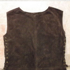 Gilet en cuir médiéval Aragorn, taille plus, longueur longue, pour l'hiver - Product Image 3