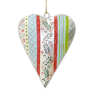 New Arrival Customized Color and Size Hand Painted Metal Hanging <b>Heart</b> <b>for</b> Home Christmas <b>Decoration</b> - Product Image 1