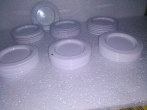 Platos blancos de alta calidad para el microondas, mesa de cena de postre para servir, plato de catering para oficina o fiesta en casa - Product Image 5