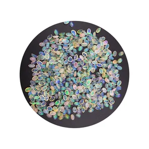 Prix de gros multi couleur polie brillante opale forme ovale pierre précieuse fournisseur de pierres précieuses semi-précieuses