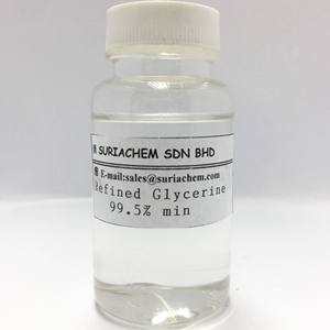 กลีเซอรีนและอีเทอร์เกรดอาหารบริสุทธิ์ 99.5% ขึ้นไป ได้รับการรับรองโคเชอร์ ฐานจากพืช ยี่ห้อ SURIA บรรจุถังเหล็ก - Product Image 1