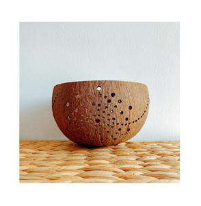 Bougeoir écologique naturel vide en coquille de noix de coco, support pour bougies, 1 pièce, nouveau design - Product Image 1