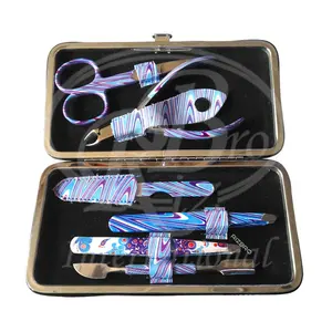 Manicure set 6 piece stainless steel professional manicure tools manicure pedicure set nail clippers with case