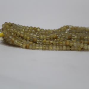 Perles de pierres précieuses en quartz rutile doré naturel de 4 mm, facettées, rondes, certifiées IGI, pour la fabrication de bijoux, meilleure usine de vente en gros - Product Image 3