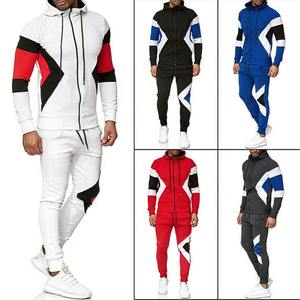 Survêtement homme ajouré personnalisé de haute qualité, vêtement de Jogging, costume de sport décontracté - Product Image 1