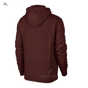 เสื้อสเวตเตอร์แบบเรียบของผู้ชายมีฮู้ดผ้าถักกันยับปักโลโก้ตามสั่ง - Product Image 6