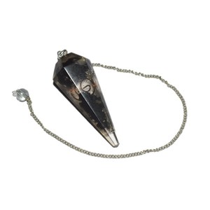 Fournisseur de Tourmaline noire 6 facettes Orgonite Pendule: Tourmaline noire 6 facettes Orgonite Pendule à vendre - Product Image 1
