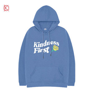 Sweat-shirt à capuche surdimensionné en coton lourd avec logo brodé personnalisé pour homme, broderie, impression 3D, unisexe, hiver - Product Image 2