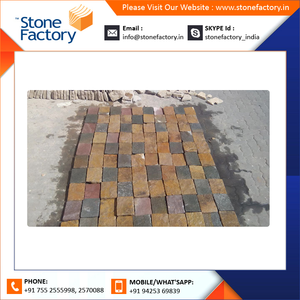 High Grade Cobble <b>Stone</b> Yellow Brown Mix Cobble <b>Stone</b> Parking and Driveway Use Stones - Product Image 6