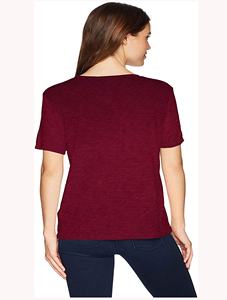 Nueva Camiseta Informal de Cuello Redondo y Color Sólido para Mujer, Personalizable, Teñida, 100% Algodón, Manga Corta, Alta Calidad - Product Image 2