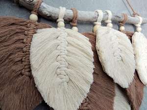 Macrame Leaf, Macrame <b>Feather</b> for Home Decoration - Product Image 5