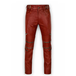 Pantalon pour homme en cuir véritable de couleur unie Formula1 Industries FI-6404, respirant, imperméable, séchage rapide, taille élastique, poids moyen - Product Image 3