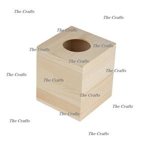 Ensemble de trois boîtes à mouchoirs de tailles et formes différentes, boîte à mouchoirs en bois faite à la main pour accessoires de table - Product Image 4