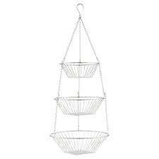 Panier à fruits rond en fil de fer, 1 pièce, noir, métallique, suspendu, avec combinable pour la décoration de la maison - Product Image 6