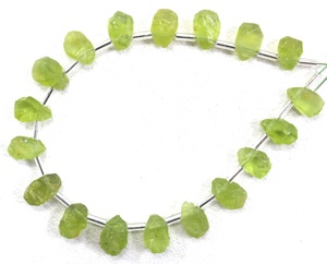 Perceuse latérale supérieure en péridot naturel de forme inégale, rugueux non traité, pierre précieuse brute indienne, vente en gros, 18 pièces - Product Image 5