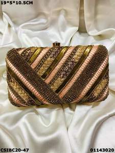 Elegant Designer Silk Evening <b>Bag</b> Bridal <b>Box</b> <b>Clutch</b> - Product Image 3