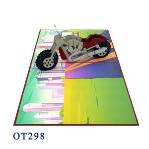 Moto 3D Pop Card Meilleur Prix Conception Personnalisée Fait Main Vietnam Art Papier Cadeaux d'Anniversaire Artisanat Top Tendance - Product Image 3