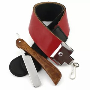 Cuir et toile en bois Strop pour rasoir droit pour l'affûtage de salon de coiffure - Product Image 3