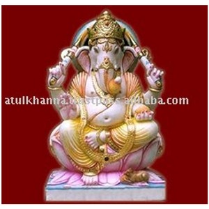 Blanc Marbre Ganesha Statue - Product Image 1