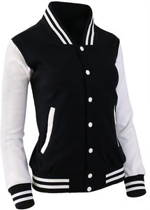 Chaqueta de béisbol Melton Wool Varsity Chaqueta Letterman de algodón con cuello levantado Decoración de bordado de invierno - Product Image 6