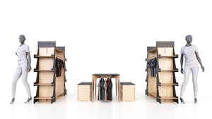 Stand espositivo legno con il tuo Logo 3x2m facile montaggio legno Stand espositivo per fiere di moda e abbigliamento - Product Image 2