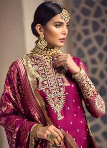 New Designs Embroidered Black Kurti Pent Pakistani Salwar Kameez Suit - Product Image 4