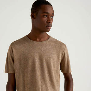 Camiseta lisa de manga corta para hombre, camisa de cuello redondo de gran tamaño, diseño de alta calidad, novedad, 2022 - Product Image 3