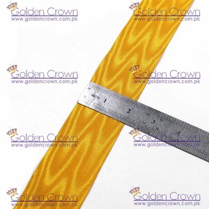 ริบบิ้นผ้ากรอสเกรนคุณภาพสูงสองด้านลายโมรีสีเหลืองสำหรับเครื่องราชอิสริยาภรณ์เมสัน - Product Image 2