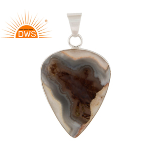 Quartz de glace solaire naturel pendentif en pierre précieuse pendentif en argent Sterling fin bijoux pour femmes fournisseur Collection délicate - Product Image 1