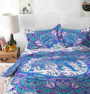 Gypsy Queen Sizes <b>Duvet</b> <b>Cover</b> Indian Style Elephant Printed Bedding Set Mandala <b>Duvet</b> <b>Cover</b> - Product Image 1