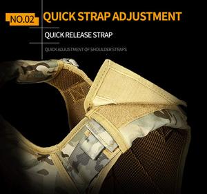 Gilet Tattico Yakeda Resistente, Giacca di Sicurezza per Addestramento Molle, Equipaggiamento Uniforme, Porta Piastre con Tasche per Caricatori, Gilet Tattico da Uomo - Product Image 5