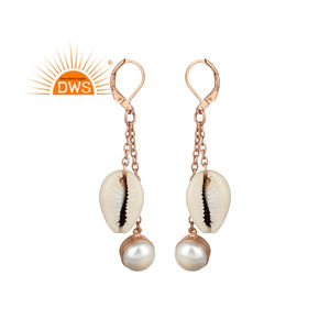 ต่างหูมุกธรรมชาติและเปลือกหอยทรงหยดน้ำ ดีไซน์ทันสมัยปี 2026 สำหรับผู้ผลิตเครื่องประดับแบบสั่งทำ - Product Image 2