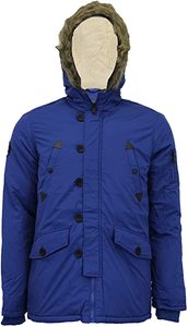 Veste parka lourde d'hiver à capuche imperméable bordée de fourrure pour hommes de grande taille vêtements d'extérieur formels classiques - Product Image 3