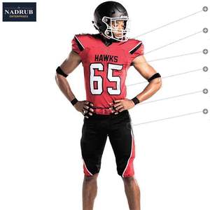 ชุดเสื้อฟุตบอลแบบอเมริกันสำหรับผู้ชายชุดเครื่องแบบทีมเสื้อฟุตบอลระบายอากาศได้ดีดีไซน์พลัสไซส์ - Product Image 6