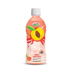 350ml NAWON Nata de Coco Vietnam Fruchtsaft mit niedrigem Zuckergehalt und Nata de Coco Jelly Peach OEM/ODM-Getränke hersteller