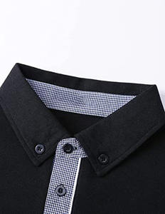 Venta al por mayor 100% algodón bordado Logo Polos Plain Golf Polo T-shirts Custom Polo tee Media manga para los hombres - Product Image 4