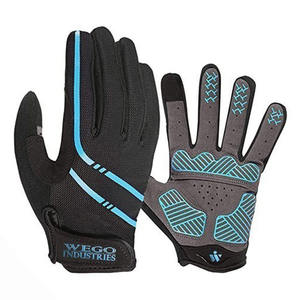 2024 gants de course à doigts entiers en cuir de silicone respirant anti-dérapant et écran tactile Compatible pour les sports de plein air cyclisme - Product Image 1